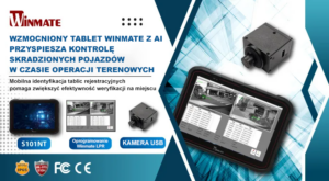 Tablet pancerny Winmate AI rozwiązania dla służb mobilna analiza danych w terenie